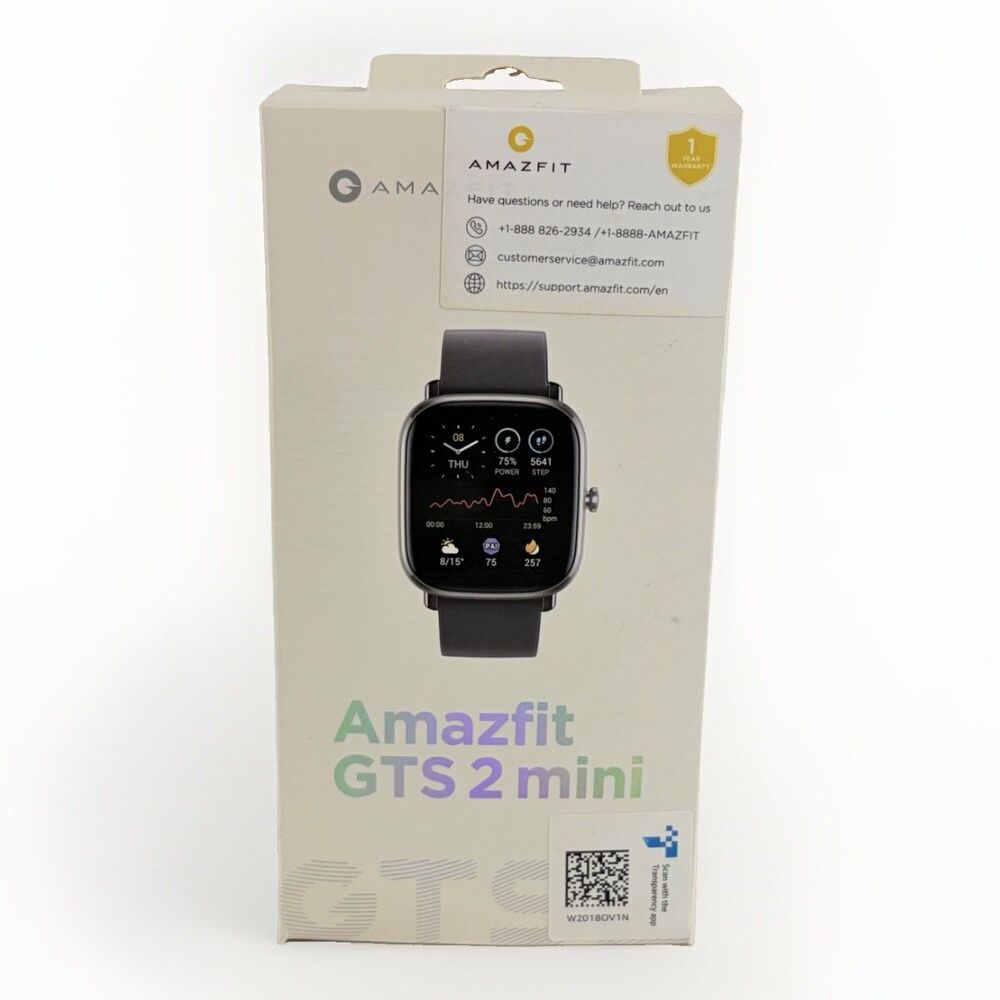 Amazfit GTS 2 mini SmartWatch Midnight Black GPS Activity Tracker Alexa Built In